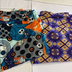 TC LULAROE LEGGINGS x2 HTF NBC